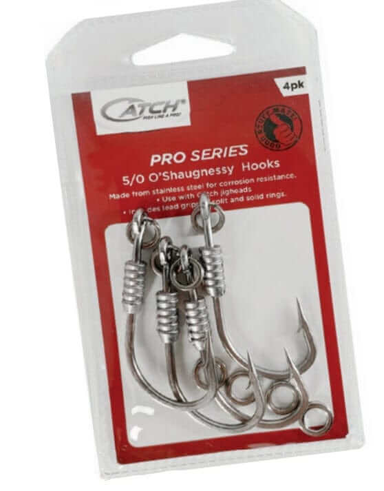 Catch HOOKS Catch O’Shaugnessy Jighead Hooks 5/0 4pk