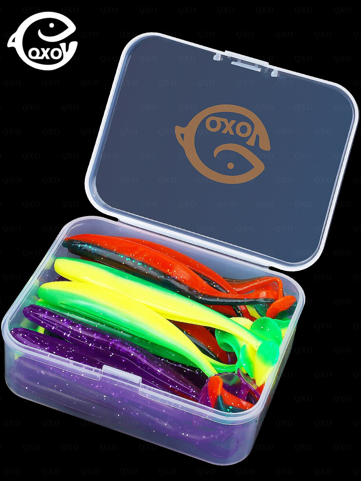 QXO Fishing Soft Lure Worm With Box Silicone Bait Accessories Swimbait Streamer Sea Fishing Spoon Lure 7cm 10cm Wobbler Set - Action Outdoors Kiwi