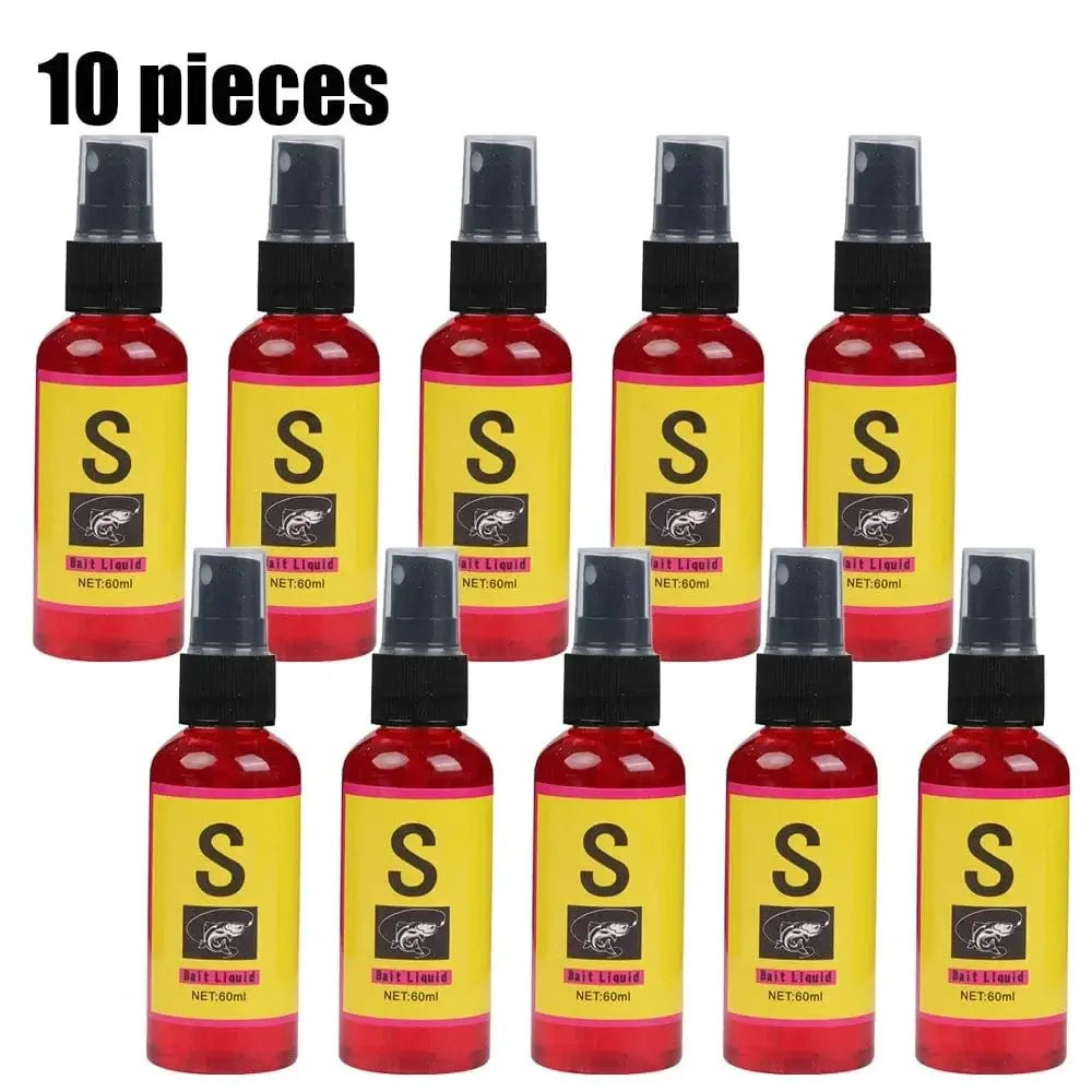 China Action Fishing Nets 10 PCS 60ml Liquid Fish Bait fishing material Carp Bait Nest Material Lure Additive Carp Fishing Artificial Bait Fishing Accessories