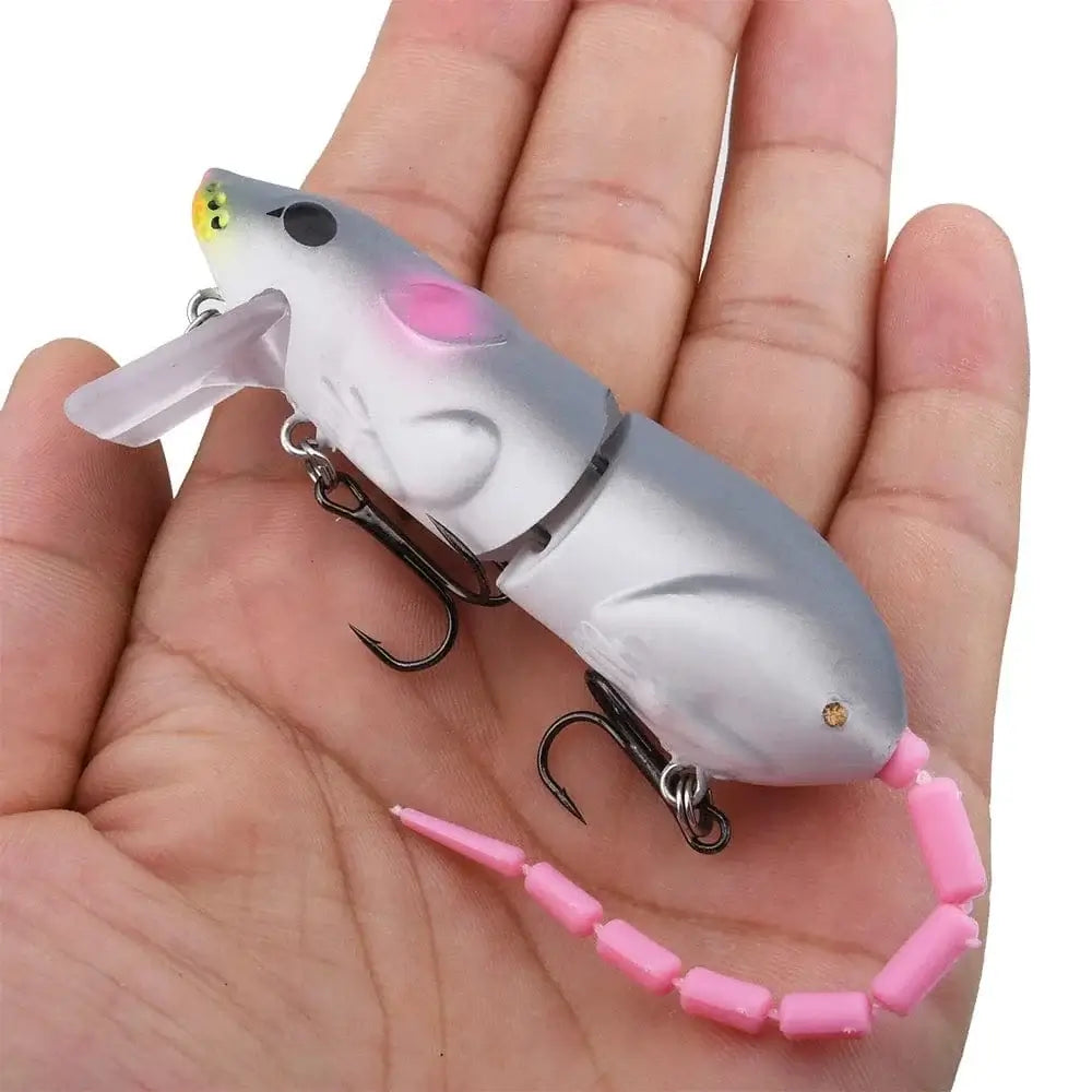 China Action Fishing Nets 15.5CM Mouse Lure Artificial Plastic Mouse Fishing Lure Swimbait Rat Pike Bass Minnow Floatingbaits Fishing Tackle Accessories