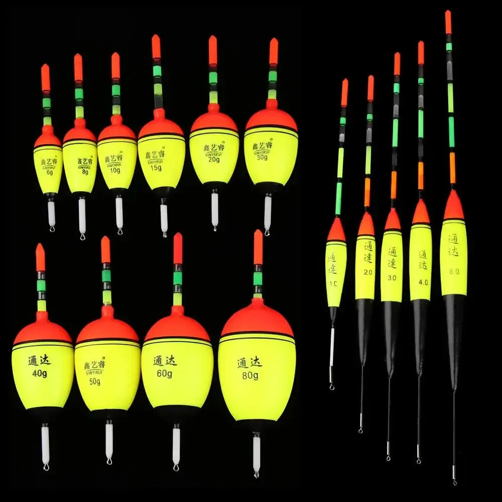 China Action Fishing Nets 1PC 2 Styles Eva Foam Luminous Ball Boia Bobber Night Glowing Light Stick Floating Floats Outdoor Camping Fishing Accessories