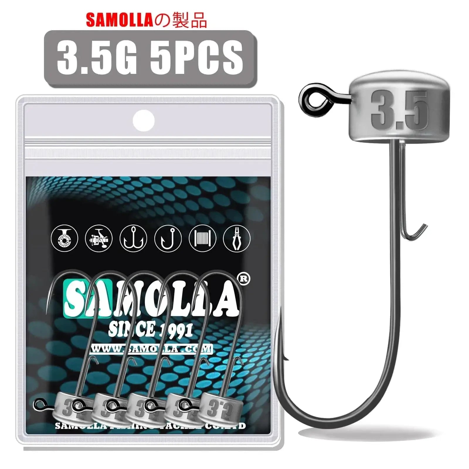 China Action Fishing Nets 3.5G 5PCS Ned Rig Jig heads Fishing Hooks 1.8-6g Tumbler Ajing For Soft Worm Lure Bass Fish Pesca Rockfish Pike Trout Accessories