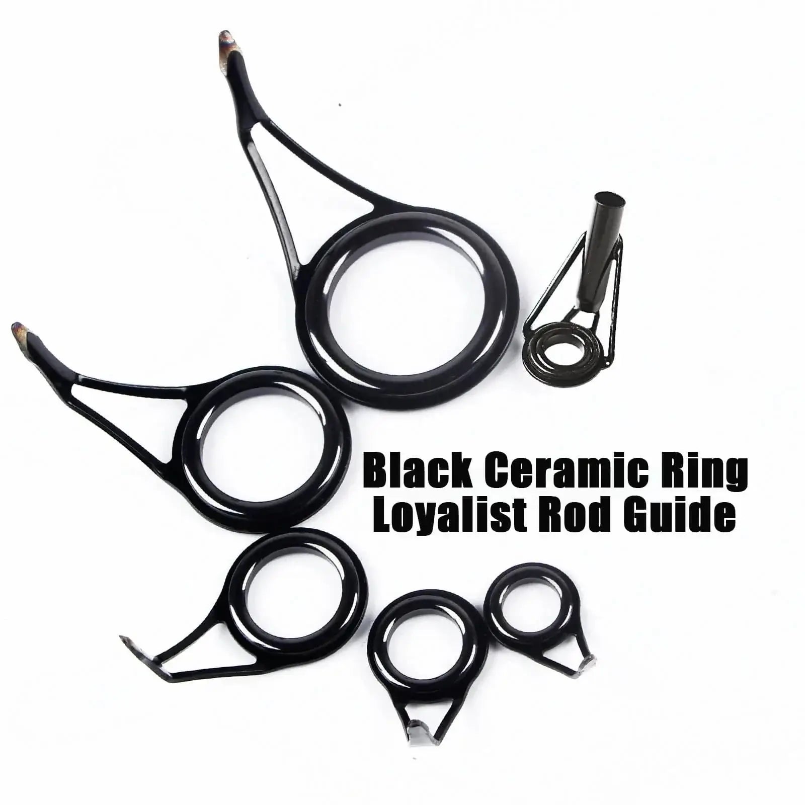 China Action Fishing Nets 8Pcs 8Pcs Fishing Rod Guide Ceramic Rings High Carbon Steel Oval Top 6-30mm Pole Repair Kit Replacement Set Fishing Gear Accessories