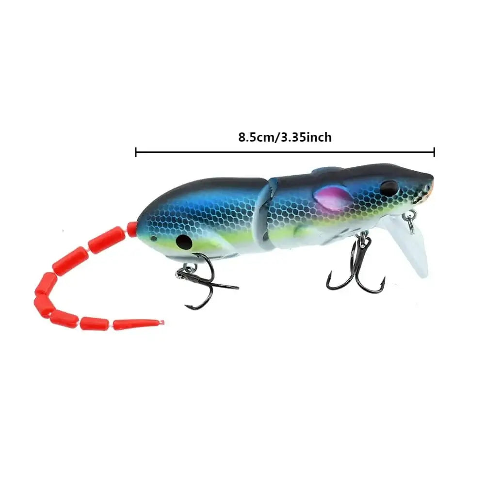 China Action Fishing Nets A 15.5CM Mouse Lure Artificial Plastic Mouse Fishing Lure Swimbait Rat Pike Bass Minnow Floatingbaits Fishing Tackle Accessories