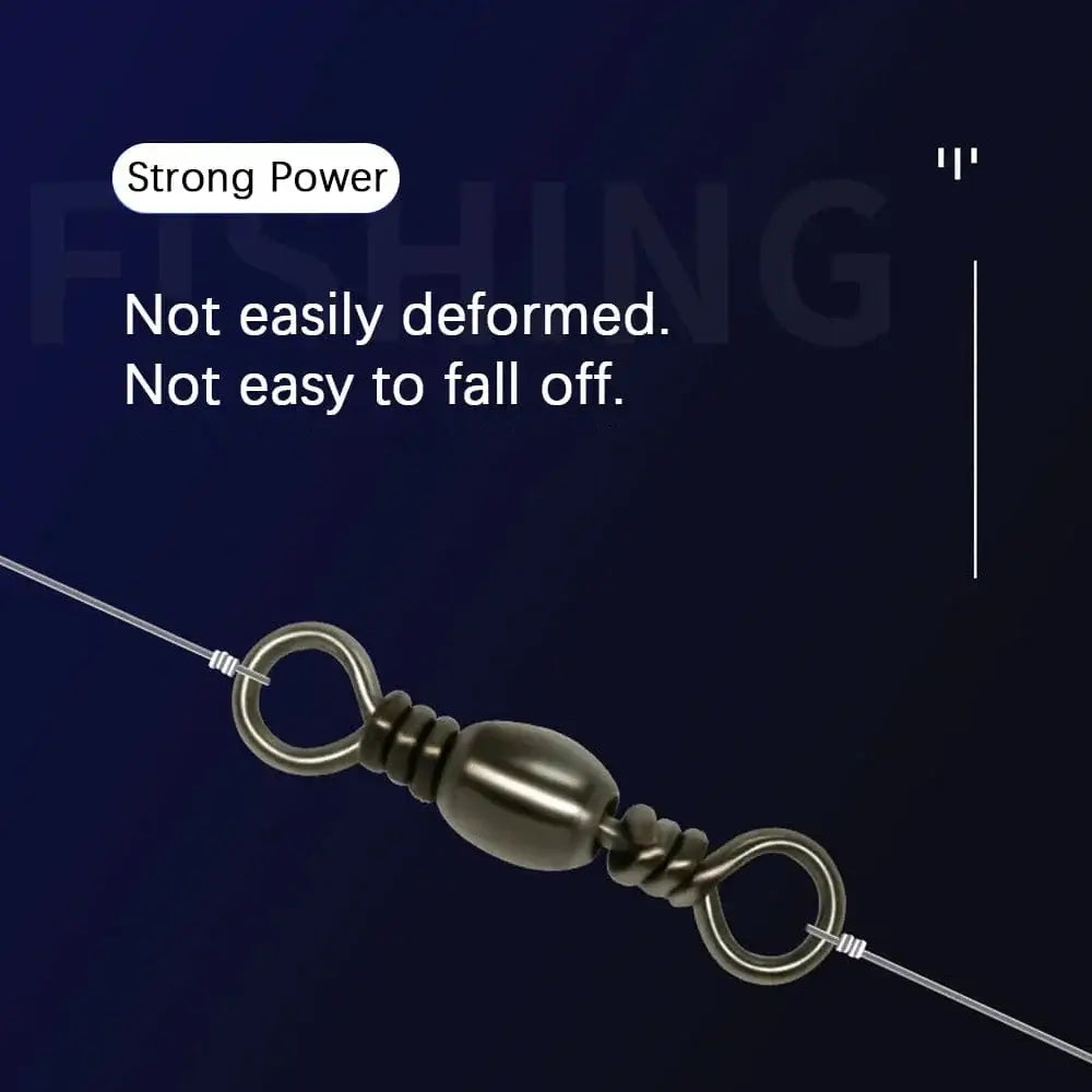 China Action Fishing Nets DNDYUJU 100pcs Fishing Connector Barrel Swivel Carbon Steel Sea Hooks Connector for Sea Fishing Luer Connector Accessories