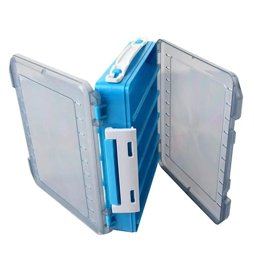 China Action Fishing Nets Double Sided Fishing Box Fishing Accessories Lures Hooks Storage Box Fishing Tackle Organizer Box Compartments Bait Lure Hook St