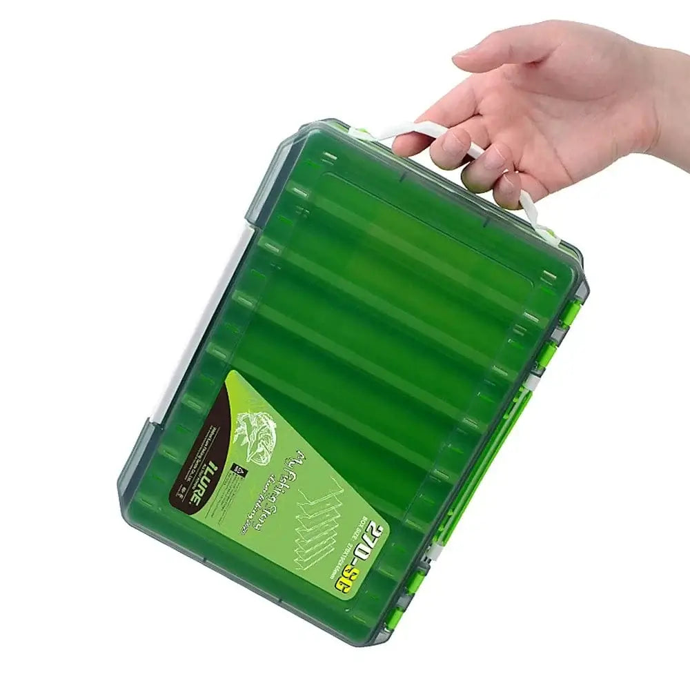 China Action Fishing Nets Double Sided Fishing Box Fishing Accessories Lures Hooks Storage Box Fishing Tackle Organizer Box Compartments Bait Lure Hook St