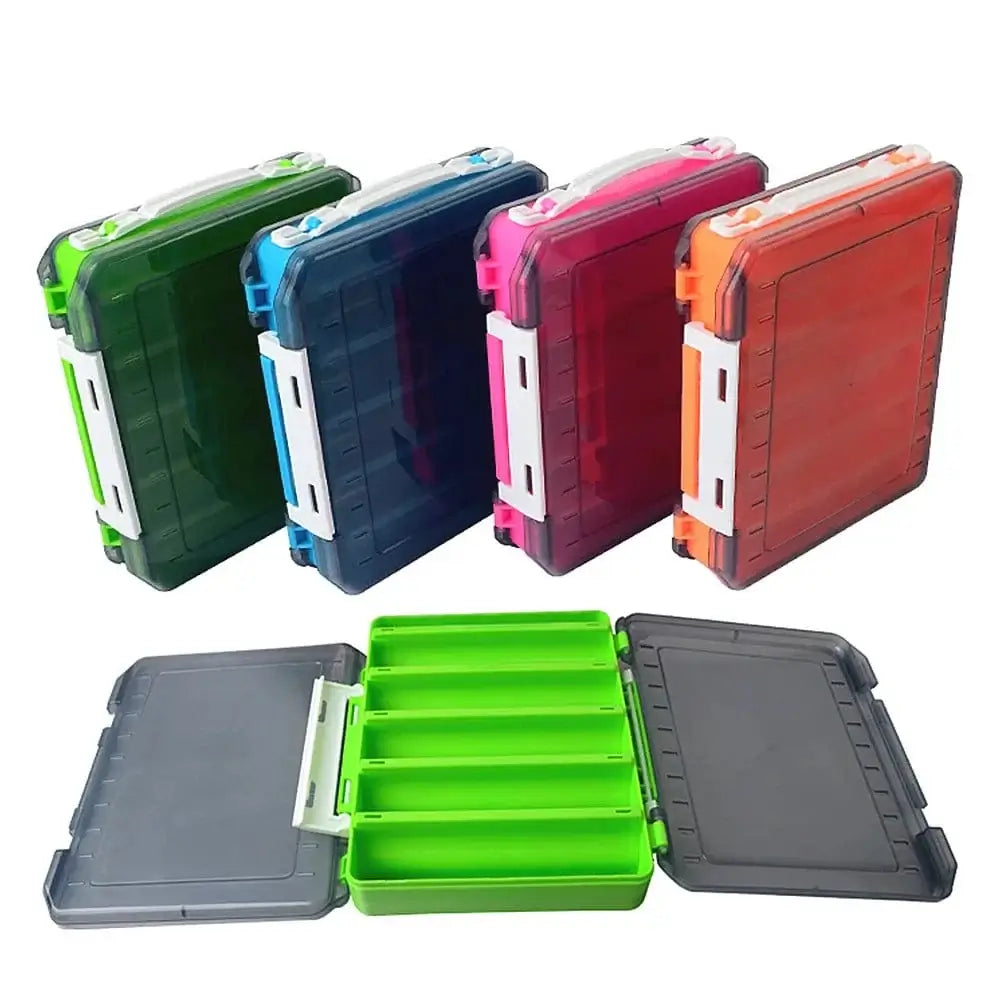 China Action Fishing Nets Double Sided Fishing Box Fishing Accessories Lures Hooks Storage Box Fishing Tackle Organizer Box Compartments Bait Lure Hook St