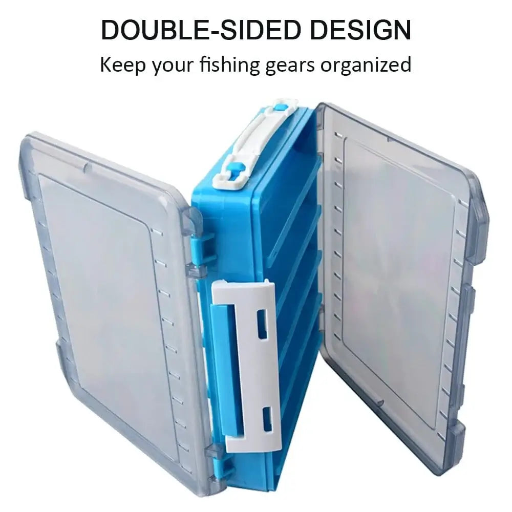 China Action Fishing Nets Double Sided Fishing Box Fishing Accessories Lures Hooks Storage Box Fishing Tackle Organizer Box Compartments Bait Lure Hook St