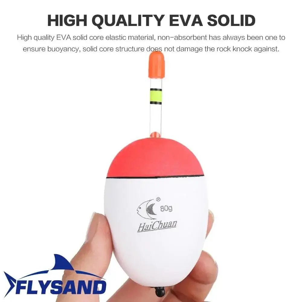 China Action Fishing Nets FLYSAND Fishing Float 10g-100g EVA Floats Fish Floater Bait For Sea Fishing Carp Fishing Tackle Accessories