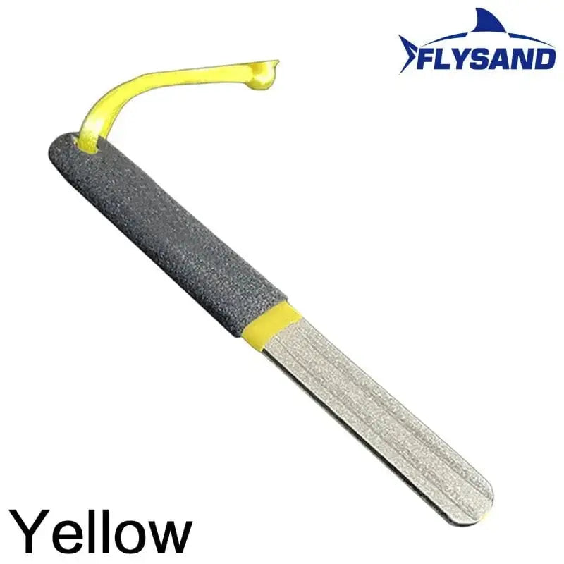 China Action Fishing Nets FLYSAND Portable Outdoor Double Groove Fishing Hook Sharpening Hone New Fishing Grinding Hook Sharpener Tool Fishing Accessories