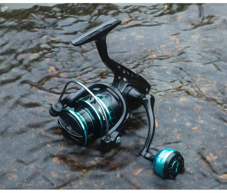 China Action Fishing Nets LINNHUE Fishing Reel HZ1000-7000 Max Drag 10kg Metal Spool Grip Spinning Reel For Carp Reel Fishing Accessories Pesca Bass Fish