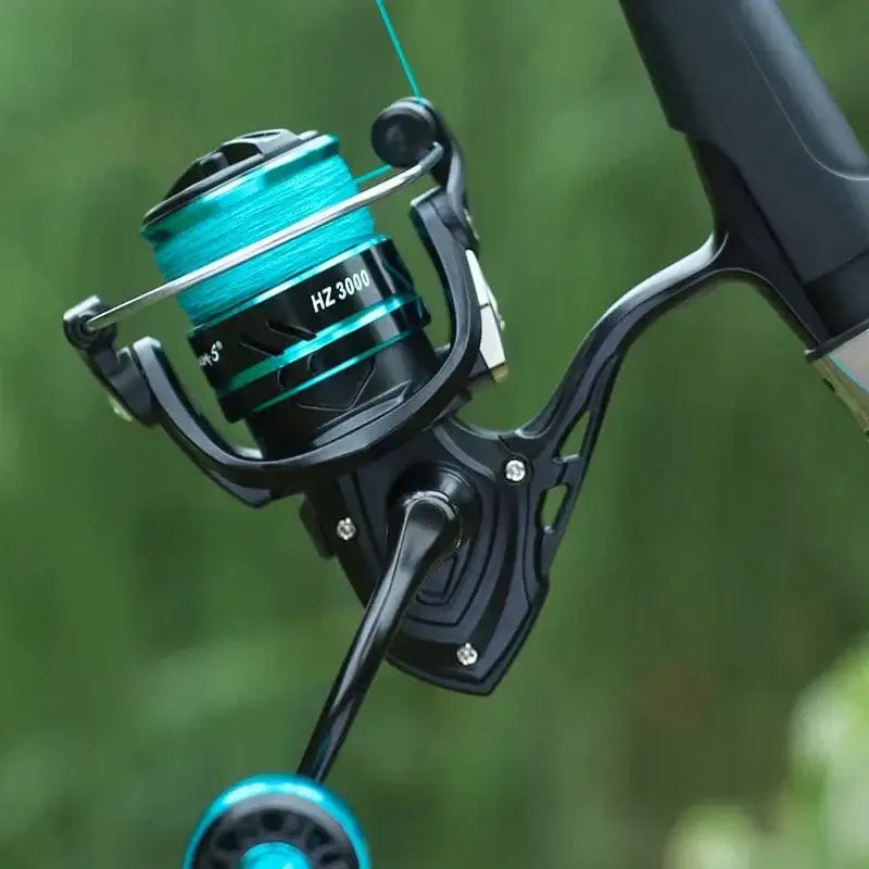 China Action Fishing Nets LINNHUE Fishing Reel HZ1000-7000 Max Drag 10kg Metal Spool Grip Spinning Reel For Carp Reel Fishing Accessories Pesca Bass Fish