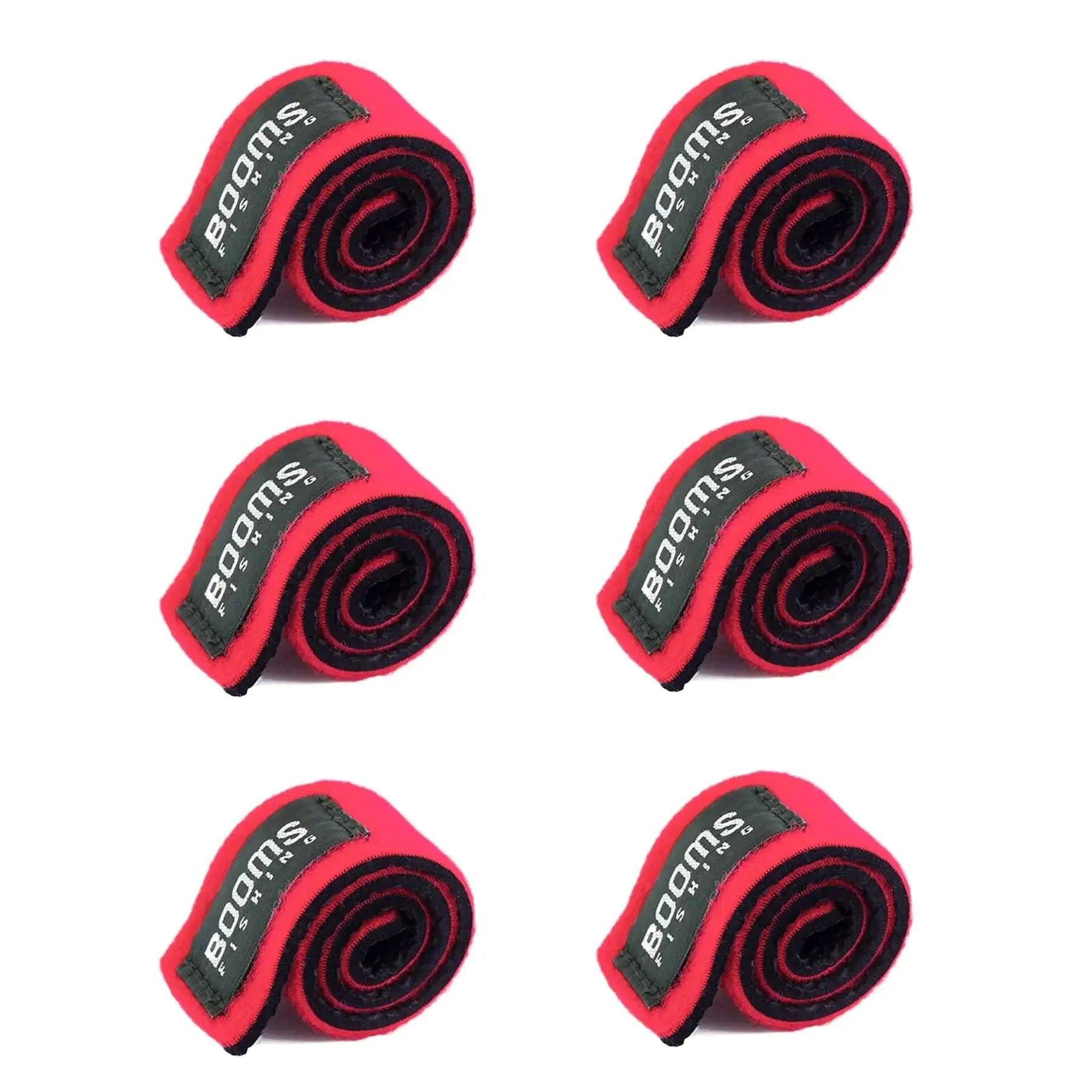 China Action Fishing Nets Red 6 Pcs Booms Fishing RS3 Lure Fishing Rod Holder Belt Strap With Rod Tie Suspenders Wrap Fishing Tackle Boxes Tools Box Accessories