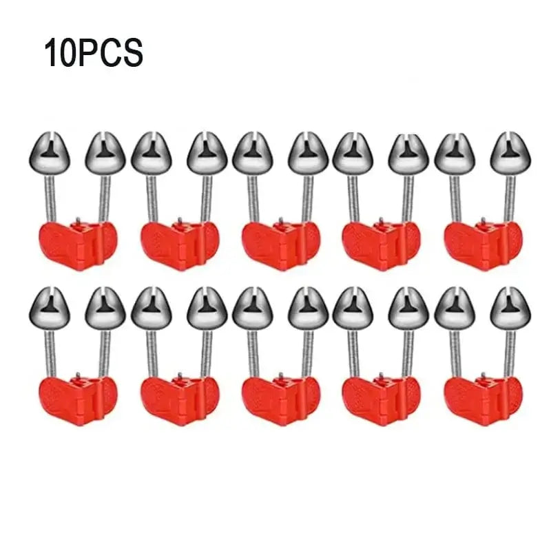 China Action Fishing Nets Rred 10pcs 10pcs/lot Fishing Bite Alarms Fishing Rod Bell Rod Clamp Tip Clip Bells Ring Green ABS Fishing Accessory Outdoor Metal