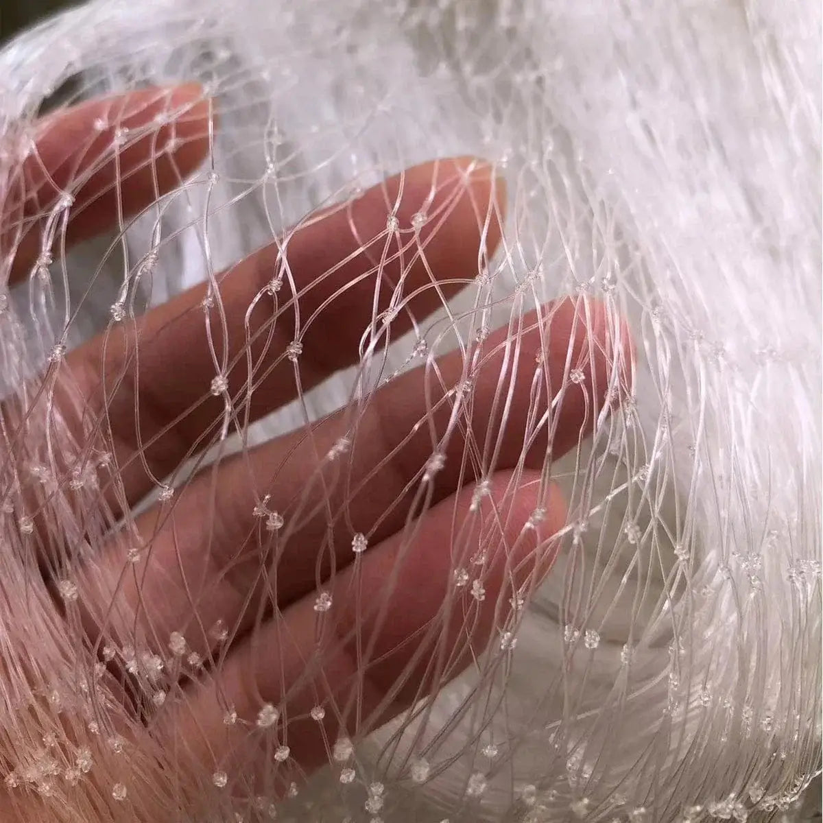 China China 0.18MM-0.4MM Line Semi-Finished Product Fishing Net Depth 48md Network Length 95m Nylon Monofilament Mesh Cloth Trap for Fish