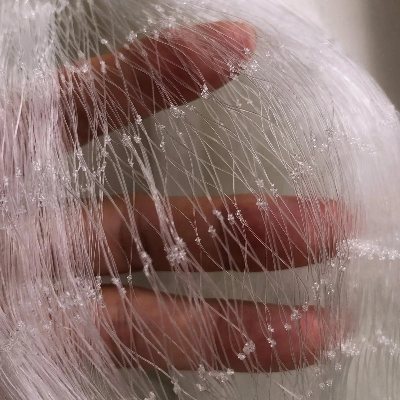 China China 0.18MM-0.4MM Line Semi-Finished Product Fishing Net Depth 48md Network Length 95m Nylon Monofilament Mesh Cloth Trap for Fish