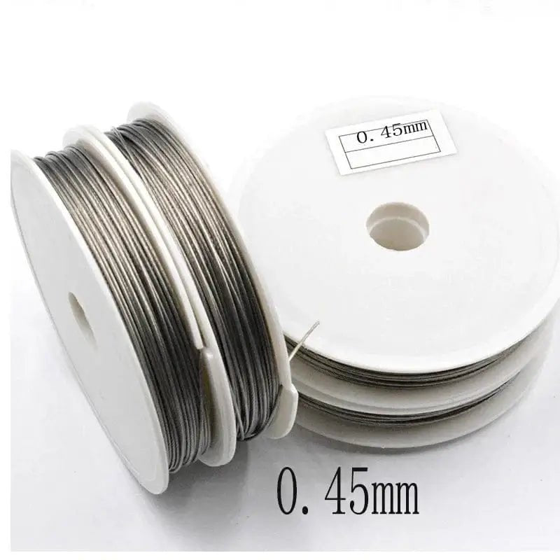 China China 0.45mm-40Meter Stainless Steel Wire 0.3/0.38/0.45/0.5/0.6/0.7/0.8mm Never Fade Wire Cord Line Handmade DIY for Jewelry Making Bracelet&Necklace