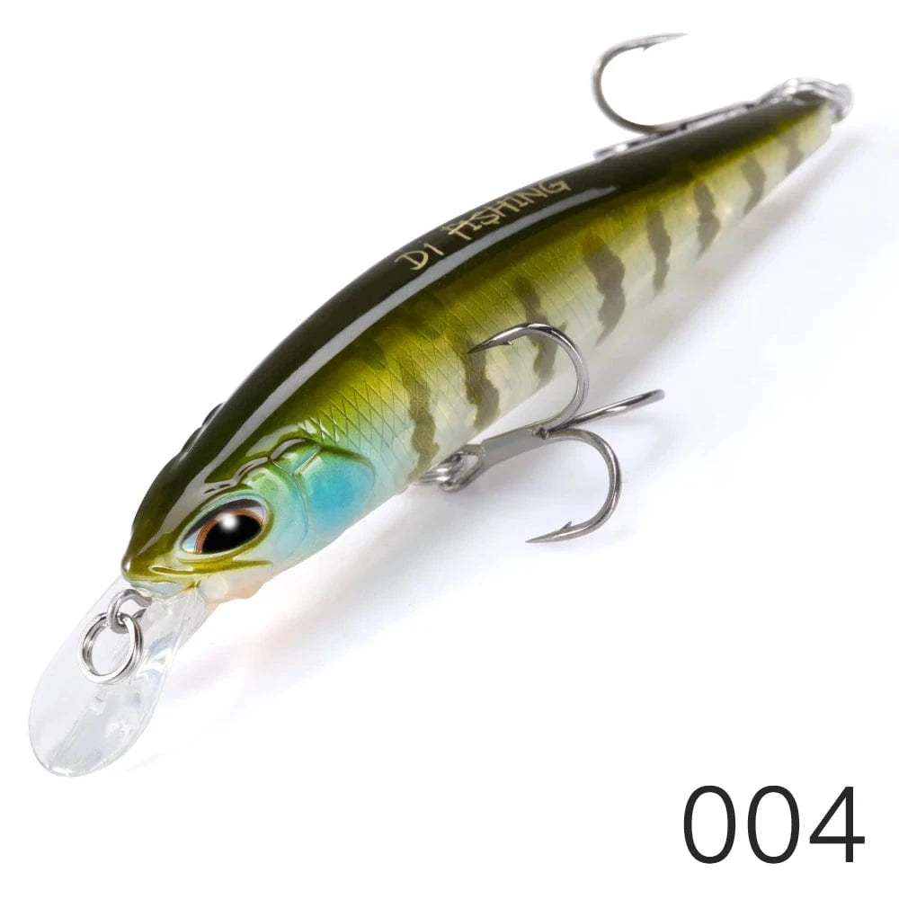 China China 004 / 65mm 5g D1 Hot Minnow Fishing Lure Suspending Sinking 77mm/8.4g 65mm/5g Artificial Wobblers Saltwater Freshwater Bass Perch Tackle