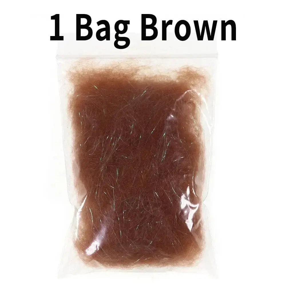 China China 1 Bag Brown 1Bag Ice Dubbing Fibre Scud Nymph Dub Fly Tying Material For Trout Flies Shrimp Fly Lure Making