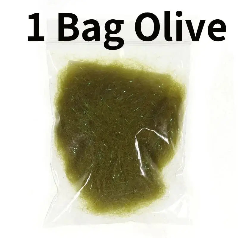 China China 1 Bag Olive 1Bag Ice Dubbing Fibre Scud Nymph Dub Fly Tying Material For Trout Flies Shrimp Fly Lure Making