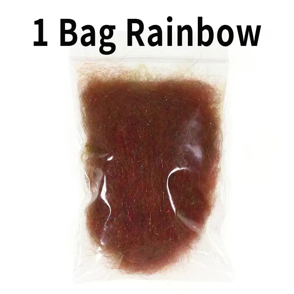 China China 1 Bag Rainbow 1Bag Ice Dubbing Fibre Scud Nymph Dub Fly Tying Material For Trout Flies Shrimp Fly Lure Making