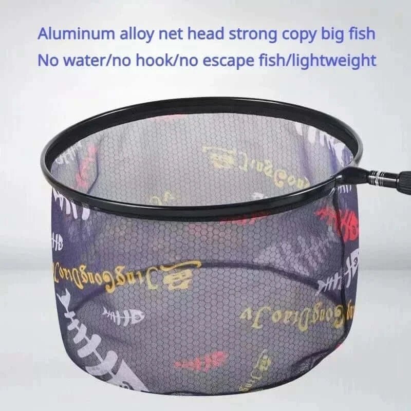 China China 1 PCS Fishing Net Head Anti-hook Outdoor Hand Net Ultra Light Aluminium Alloy Solid Deepening Net Fishing Tool Accessories