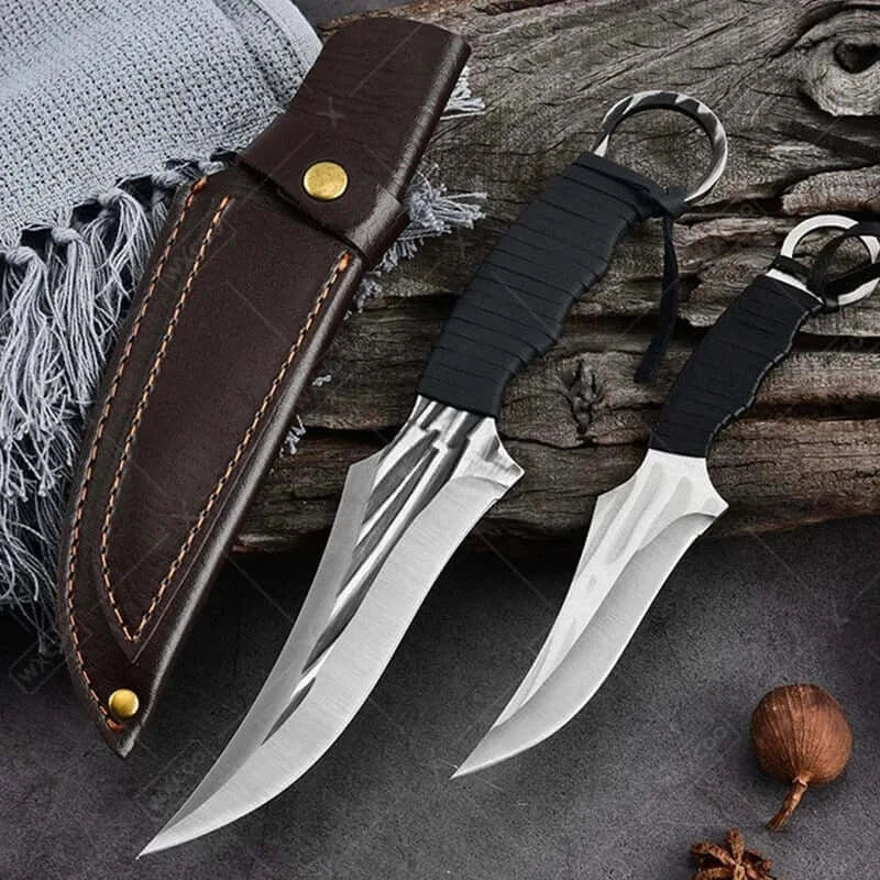 China China 1 Set Kitchen Knife Set Chef Buther Boning Knife Utility Knife Stainless Steel Handle Slicing Meat Fish Cleaver Kitchen Knives Set