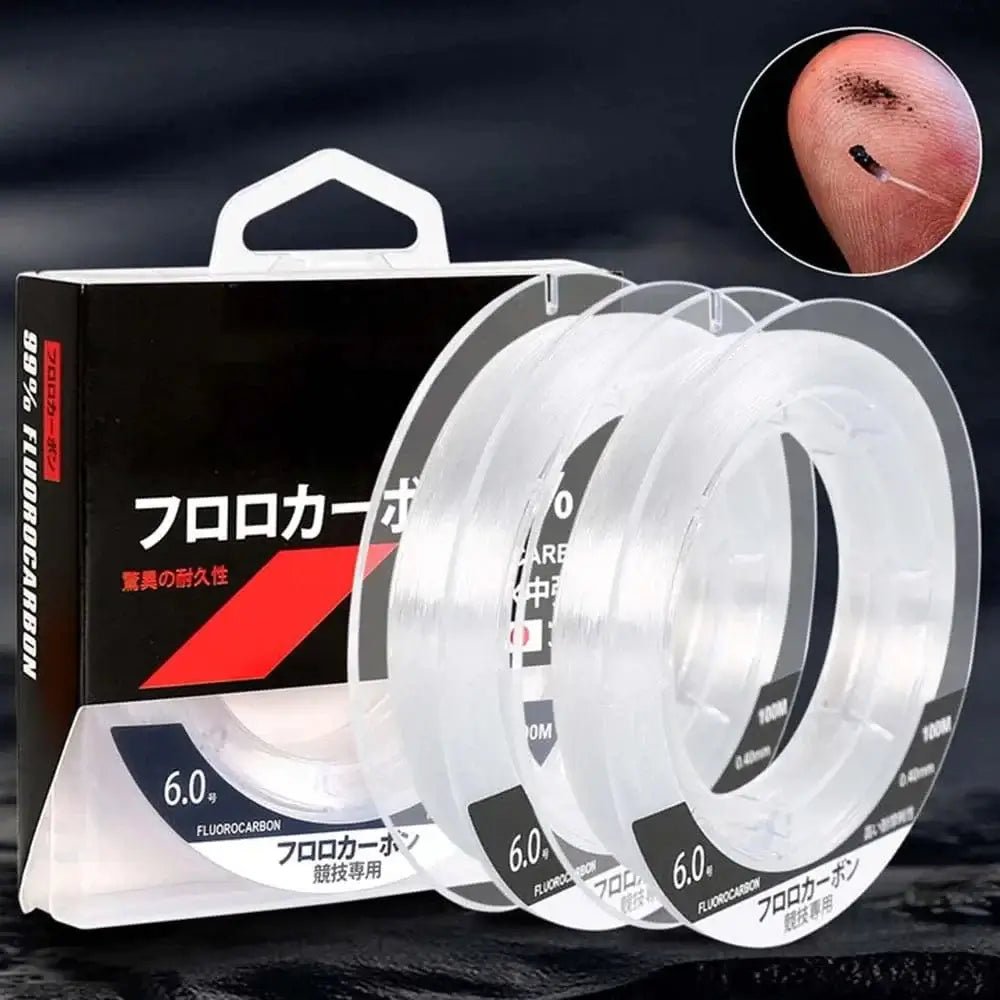 China China 100M / 5.0-0.370MM-19.8LB 99% Fluorocarbon Fishing Line 100M Clear White Japanese Carbon Fiber Line 1-25kg Monofilament Sinking Line Sea fishing Carp