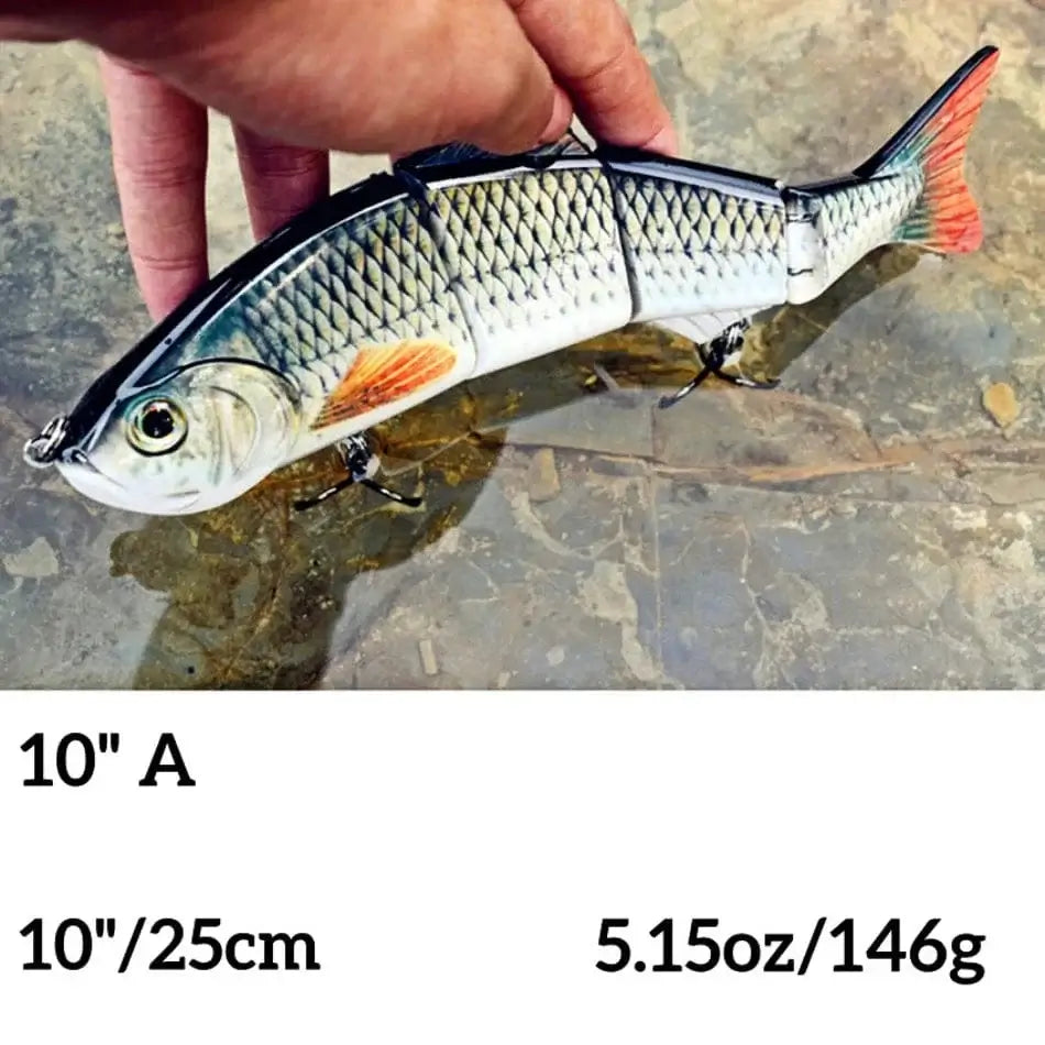 China China 10inch A Abziyat Fishing Lures 4section Hard Tail Minnow Lure Swimbait Crankbait Fishing Tool Hunting Ice Fishing Bait Lifelike Fish