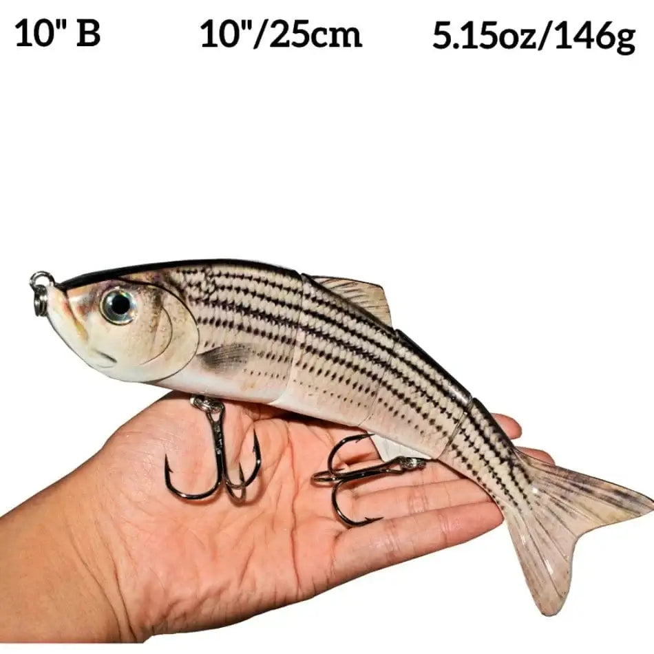 China China 10inch B Abziyat Fishing Lures 4section Hard Tail Minnow Lure Swimbait Crankbait Fishing Tool Hunting Ice Fishing Bait Lifelike Fish