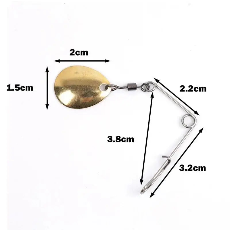 China China 10pcs 1.2g Spinner Fishing Lure Bait Spoon Swisher Buzzbait Bass Wire Bait Popper Vib Spinnerbait Lures Tackle Barb Pesca