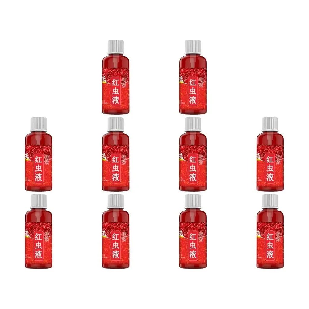 China China 10pcs 60ML Liquid Blood Worm Scent Fish Attractant Concentrated Red Worm Liquid Fish Bait Additive Perch Catfish Fishing Accessories