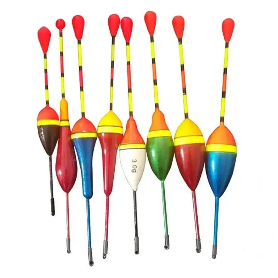 China China 10Pcs/Lot Promotion Fishing Floats Set Mix Size Color Buoy Bobber for Fishing Accessories