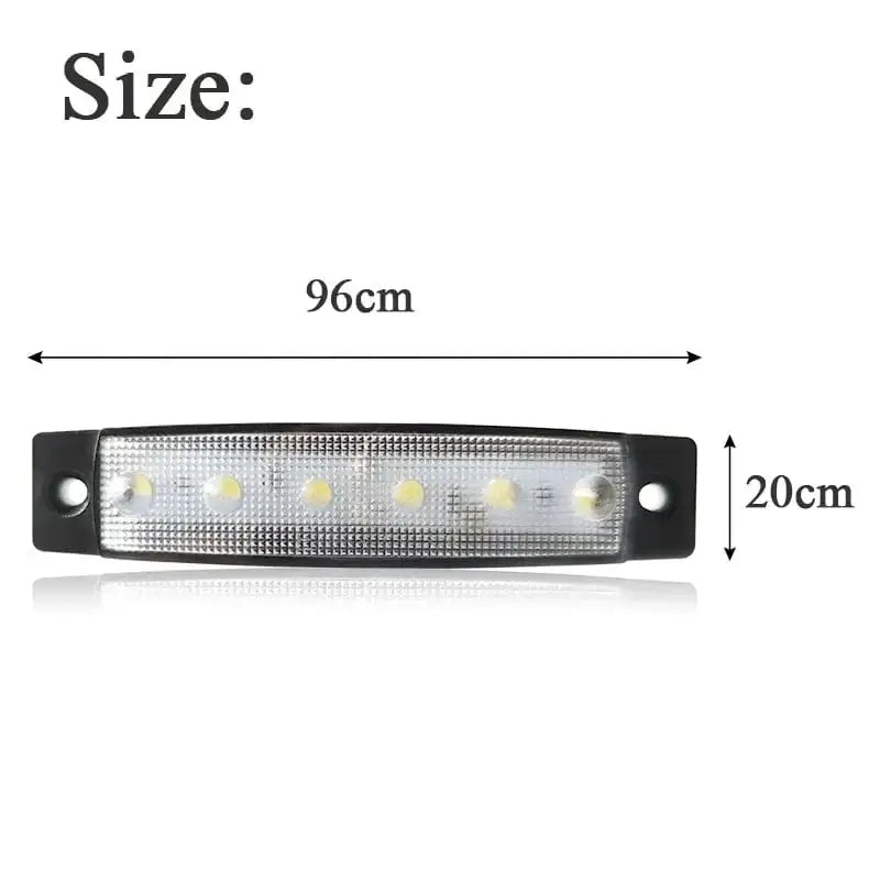 China China 10pcs Marine Boat Waterproof 12V 24V 6 LED Lamp Cabin Deck Courtesy Light Stern Transom Lights Blue For Small Boat Sailboat