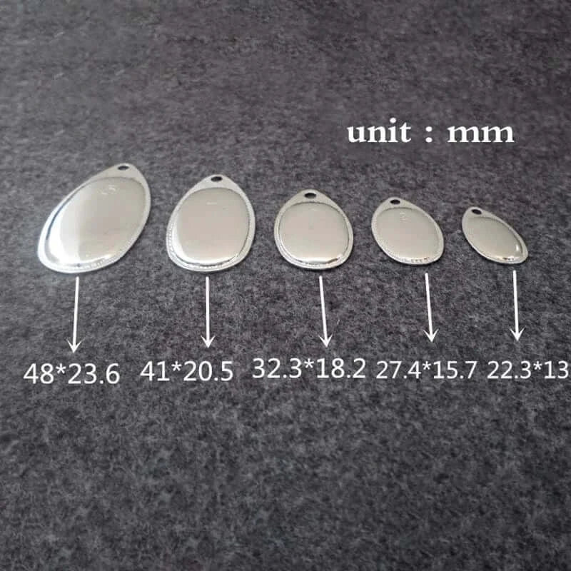 China China 10pcs Nickel Plating Steel Colorado Spinner Smooth Buzz Blades Finish For Spinner baits Fishing Lure Making Parts Component