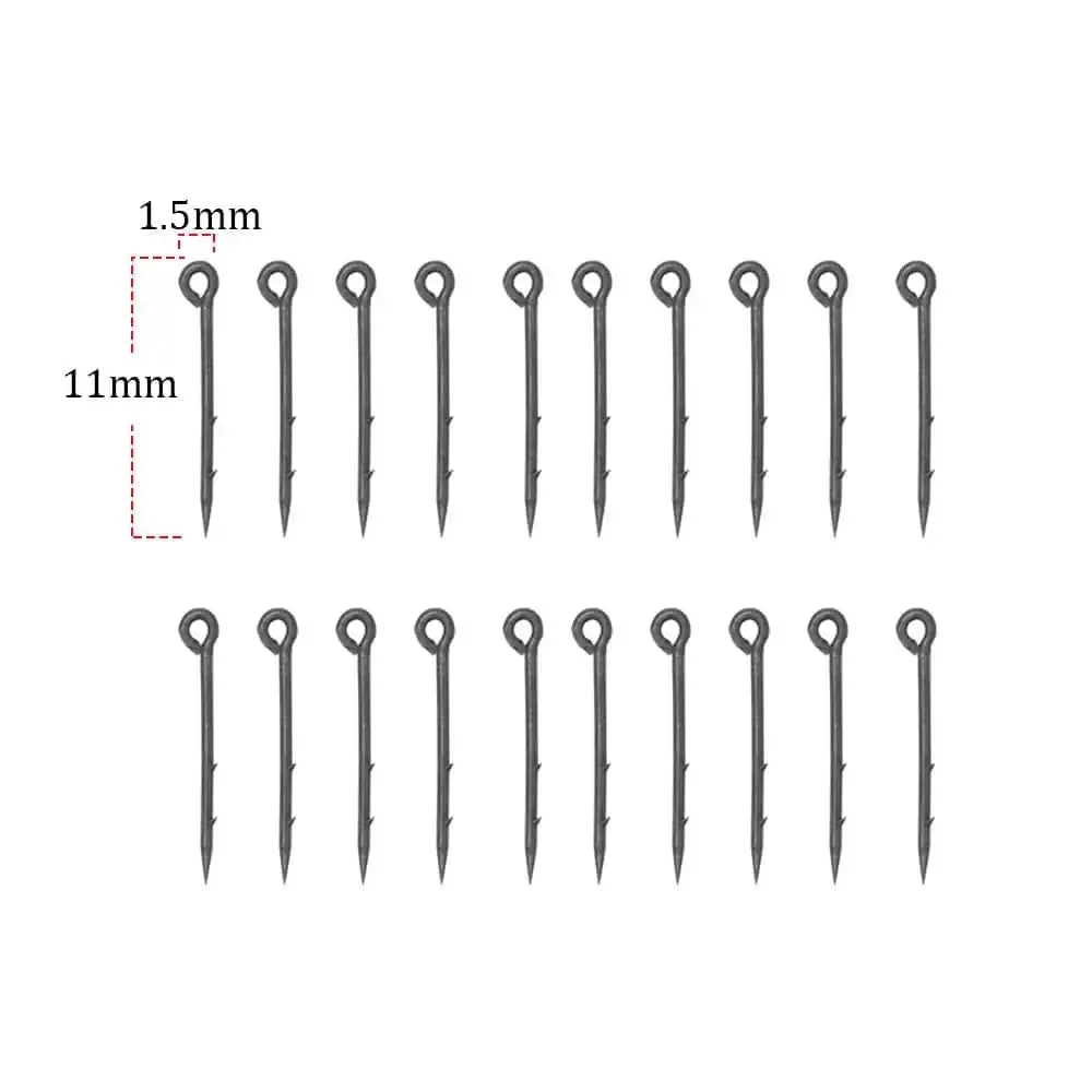 China China 11mm 20pcs Carp Fishing Accessories Pop Up Boilie Bait Stings Live Bait Maggot Needle Pin Stinger With Barbs For Carp Hair Rig Tackle