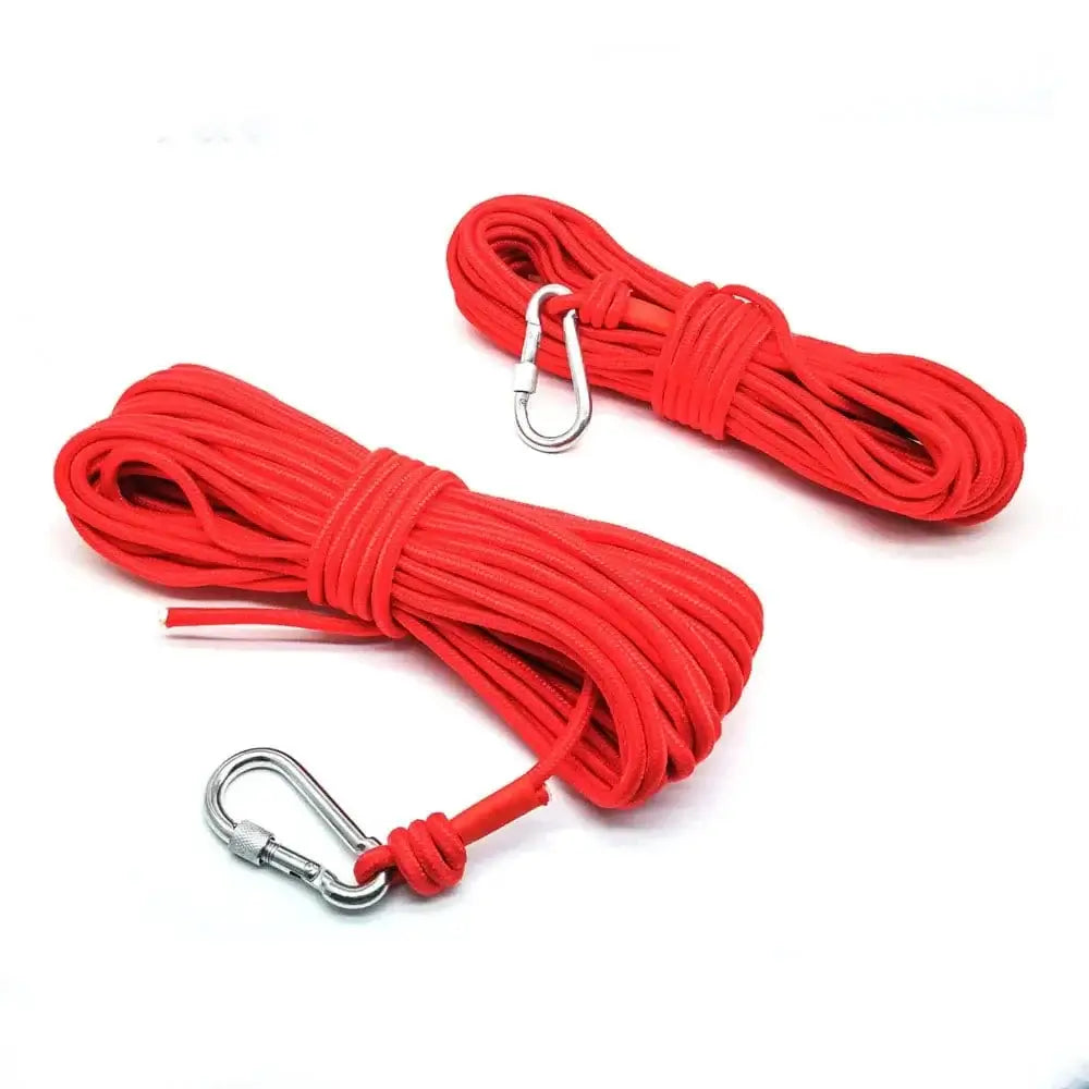China China 15/10 Meters Fishing Magnet Rope Nylon Braided Heavy Rope with Safe Lock Diameter 4mm Safe Durable