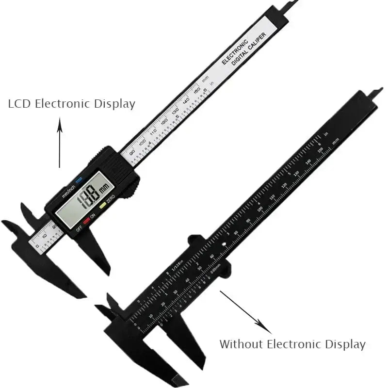 China China 150mm 100mm Electronic Digital Caliper Carbon Fiber Dial Vernier Caliper Gauge Micrometer Measuring Tool Digital Ruler