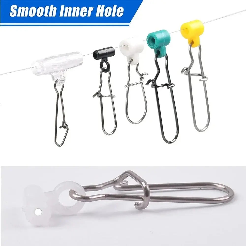 China China 16Pcs Fishing Line Sinker Slides Heavy Duty Sinker Slider Swivel with Duo Lock Hooked Snaps Saltwater Sinker Weights Connector