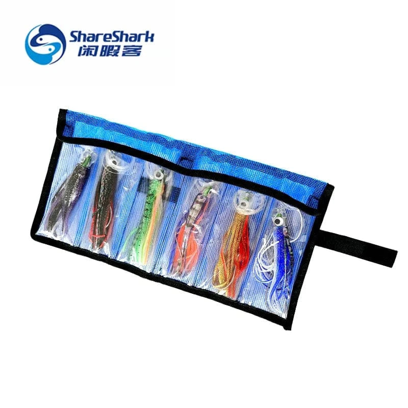 China China 1bag / 16CM 6PCS/bag Trolling Sea Fishing Marlin Tuna Mahi Dolphin Durado Wahoo Shark Skirted Deep Sea Fishing Lure Set