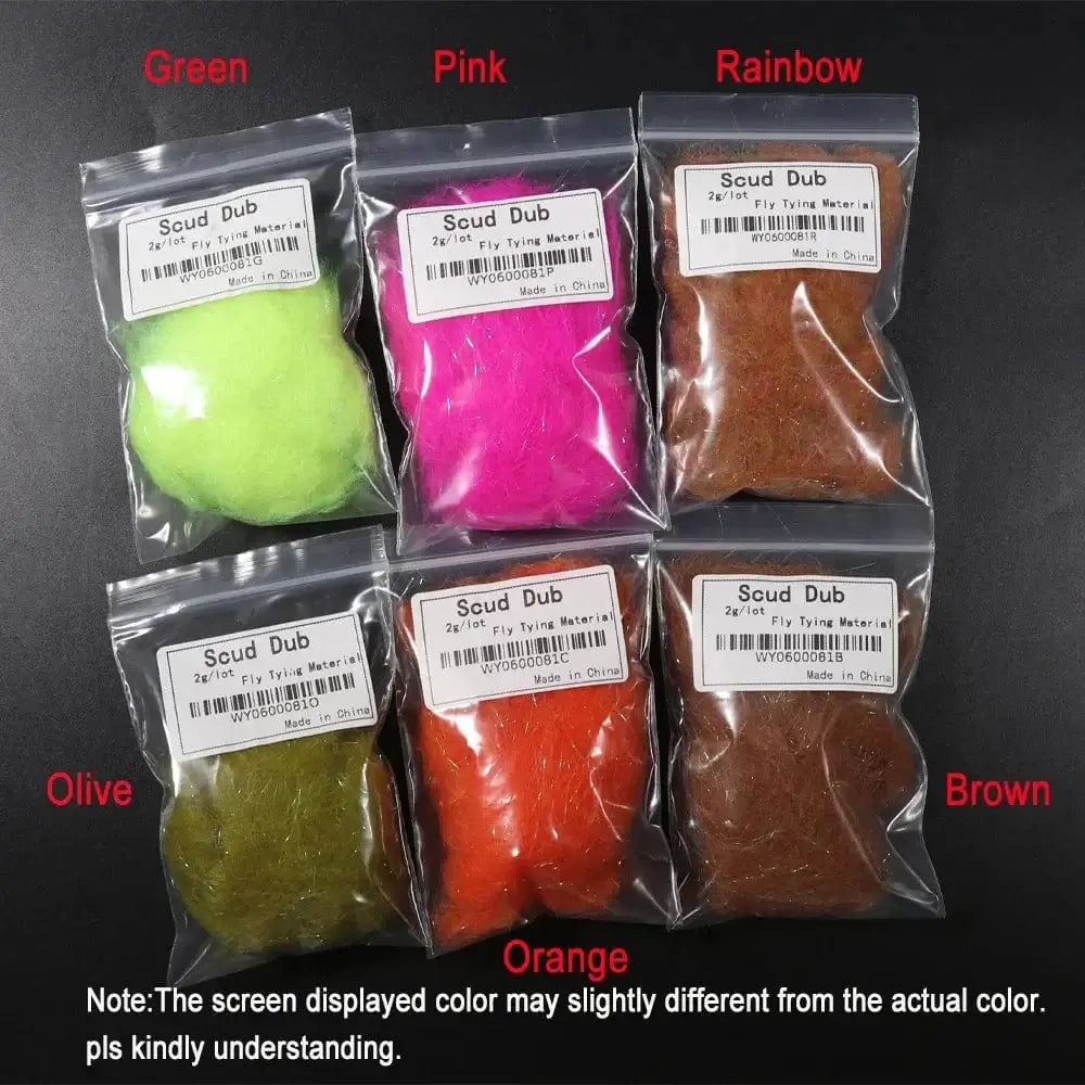 China China 1Bag Ice Dubbing Fibre Scud Nymph Dub Fly Tying Material For Trout Flies Shrimp Fly Lure Making