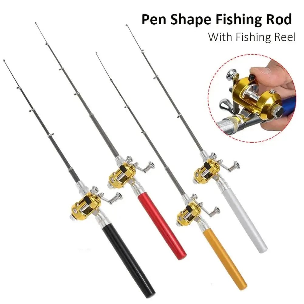 China China 1m Portable Telescopic Mini Fishing Pole Ultralight Pen Shape Fishing Rod Fishing Accessories For Outdoor River Lake