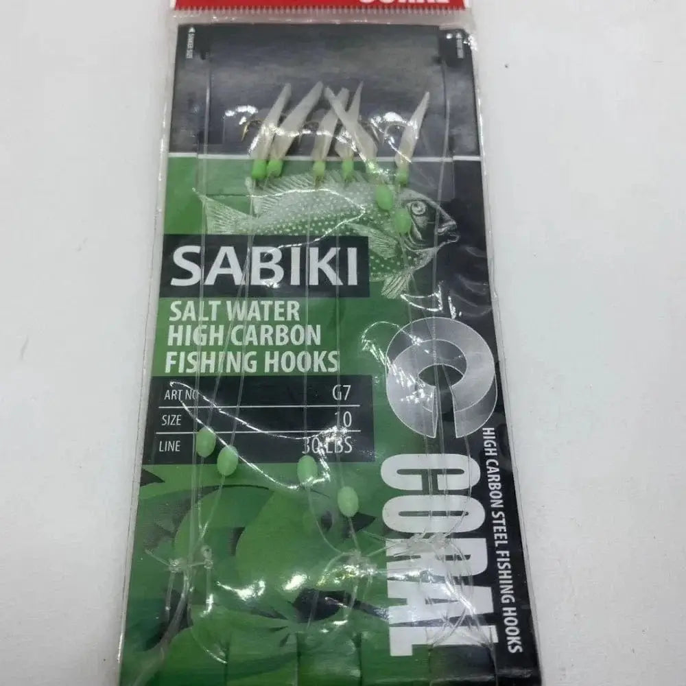 China China 1Park/5pcs Lunker Sabiki Rigs Hooks Saltwater Fishing Lures Luminous Glow Flash Fishskin Sea Bait Mackerel Pesca Tackle