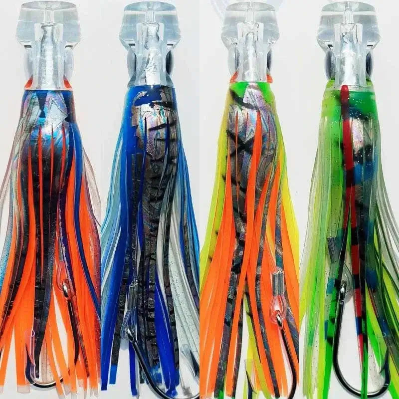 China China 1pc 15.5cm/22.5cm Octopus Squid Skirt Bait Trolling Lure Bait With Hook Big Game Drag Fishing Marlin Tuna Pesca Hard Bait