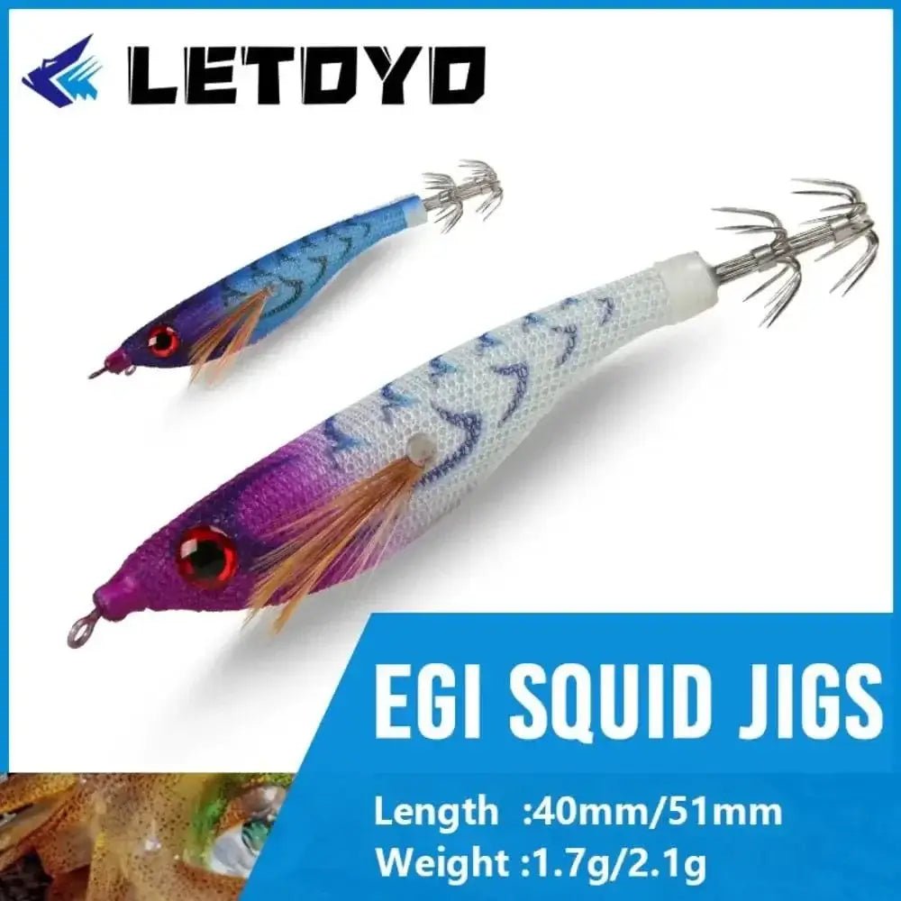 China China 1pc 99mm 6.5g Fishing Lure Artificial Squid Hook Jigs Noctilucent Squid Cuttlefish Jigs Lures Wood Shrimp For Sea Fishing