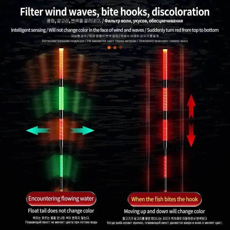 China China 1PC Big Loading lead weight Gravity Sensor Float+1 CR425 Battery+1 Float Holder+1 Bag Hooks Electric Luminous Smart Float Tools