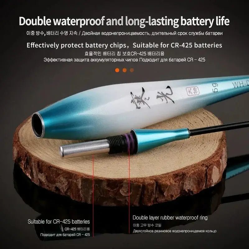 China China 1PC Big Loading lead weight Gravity Sensor Float+1 CR425 Battery+1 Float Holder+1 Bag Hooks Electric Luminous Smart Float Tools