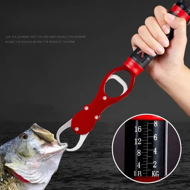 China China 1pc Fishing Gripper Lip Grippers Fishing Fish Grabber Tool Lip Clamp With Weight Scale Anti-Rust For Beginner Fishing Enthusiast