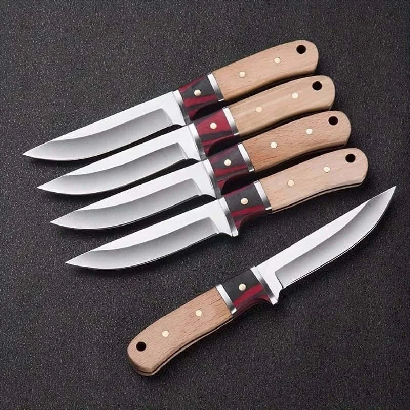 China China 1pc, solid wood multi-use stainless steel fruit knife chef's knife meat knife cut steak knife